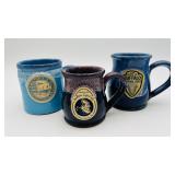 3Handmade Stoneware Mugs Crafted by Deneen Pottery