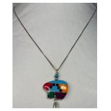 925 Southwest Bear Pendant Necklace