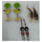 3 Fashion Earrings Handmade