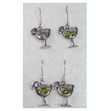 2 Silpada 925 Cocktail Green Peridot Earrings