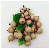Fun Antique Celluloid & Wood Pin