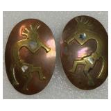 Copper Clip-ons Earrings