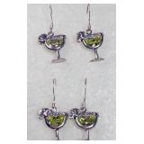 2 Silpada 925 Cocktail Green Peridot Earrings