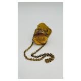 Vintage Germany Gold Tone Metal Mesh Purse