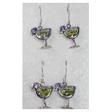 2 Silpada 925 Cocktail Green Peridot Earrings