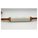 Antique Milk Glass Imperial Cambridge Rolling Pin