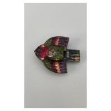 Vintage Lithographed Tin Figural Bird Pea Whistle
