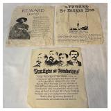 3 Unique Flyers of The Old West