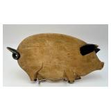 Vintage Primitive Wooden Pig Cutting Board
