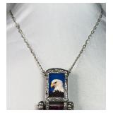925 Handcrafted Kaleidoscope Pendant Necklace