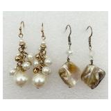 2 Pair Pearl Fashion Earrings