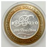 2002 Bellagio .999 Silver & Bronze $10 Game Token