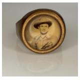 VTG Western Star Gene Autry Picture Ring