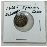 1600ï¿½s Spanish COB Silver Coin Potosi Mint Mark