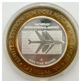 McCarran Intl. Airport .999 Silver $10 Game Token