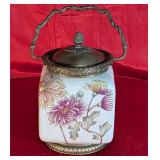 *Castilian Brass& Porcelain Decorative Biscuit Jar