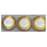 3 1999 Reno/Tahoe Int. Airport $10 Gaming Tokens