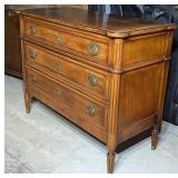 *Italian Neoclassic Walnut 3-Drawer Commode
