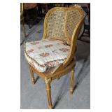 *Beautiful Gilt Wood Rattan Chair