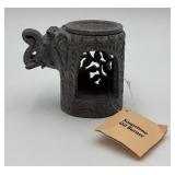 Unused Carved Soap Stone Elephant Oil Burner