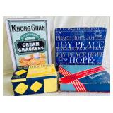 Lot of 4 Vintage Tins & Paper Box