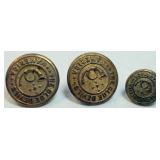 3 VTG Brass Buttons