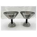 Pair of Art Deco Comports