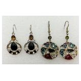 2 Pair Dangle Fashion Earrings