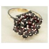 925 Garnet Stones Ring