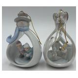 2 NEW Vtg. Porcelain Ornaments