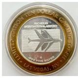 McCarran Intl. Airport .999 Silver $10 Game Token