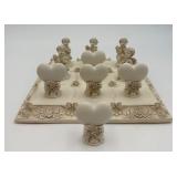 New Vtg. Avon Cherub Tic Tac Toe Set