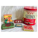 Lot of 6 Vintage Tins
