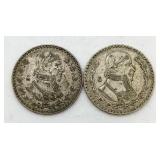 1961, 1963 Estados Unidos Mexicanos Un Peso Coins