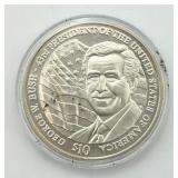 2002 Republic of Liberia $10 Coin-George W Bush