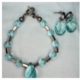 925 Facet Bead Bracelet & Earrings