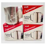 Lot of 3 New Cappuccino Frothing Pitcher