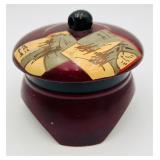 Japanese Red Lacquerware Tea Canister