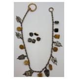Lot of 4 H Pins & Pins on Pant Chain
