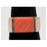 Sterling Silver & Pink Stone Ring