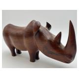 VTG Hand-carved African Rhinoceros Sculpture