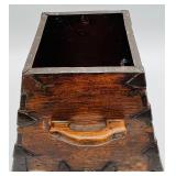 Antique Chinese Wooden Rice Measure Bucket