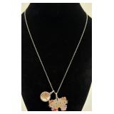 Sterling Silver & Rhinestone Hello Kitty Necklace