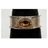 Sterling Silver & Citrine Ring