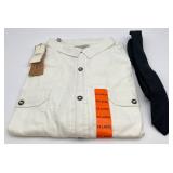 Jachs ï¿½Whiteï¿½ Long Sleeve XXL Shirt & Tie