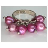 925 Pink Pearl Ring