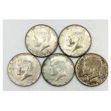 5-1968-D Kennedy 40% Silver Half Dollars