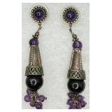 925 Amethyst Dangle Earrings