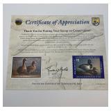 Certificate of Appreciation Jr Duck