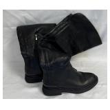 Franco Sarto Black Leather Knee Boots